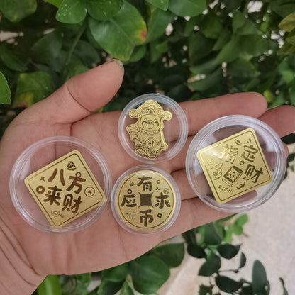 Gold phone stickers for good luck