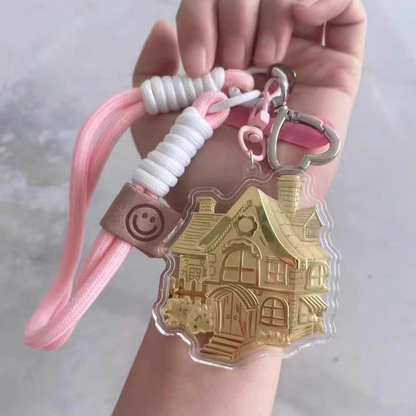 Car, house, money, gold mobile phone stickers, bag keychains, pure gold pendants, birthday gifts, gifts for girls, souvenirs