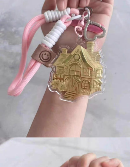 Car, house, money, gold mobile phone stickers, bag keychains, pure gold pendants, birthday gifts, gifts for girls, souvenirs