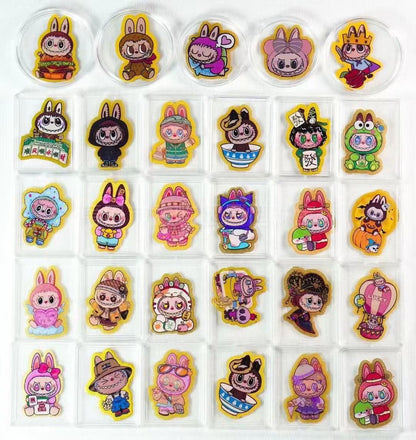 Gold zodiac monkey mobile phone sticker Labubu