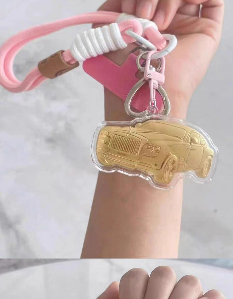 Car, house, money, gold mobile phone stickers, bag keychains, pure gold pendants, birthday gifts, gifts for girls, souvenirs