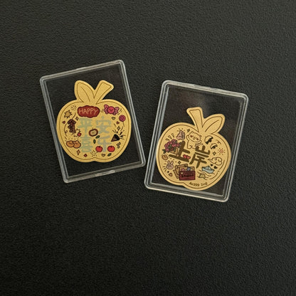 Gold phone sticker colorful wallet fat