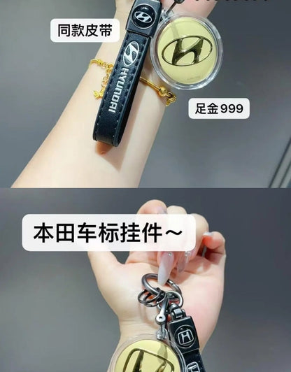 24K 999 gold car pendant, a birthday gift for girlfriend, wife, boyfriend