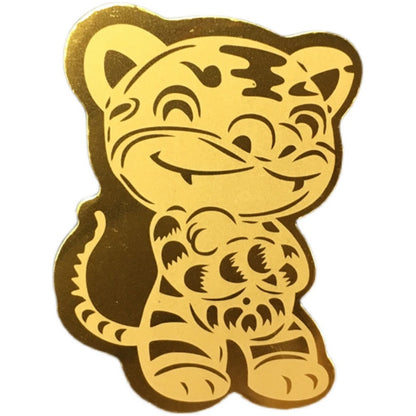 Gold phone sticker with the Chinese Zodiac Tige