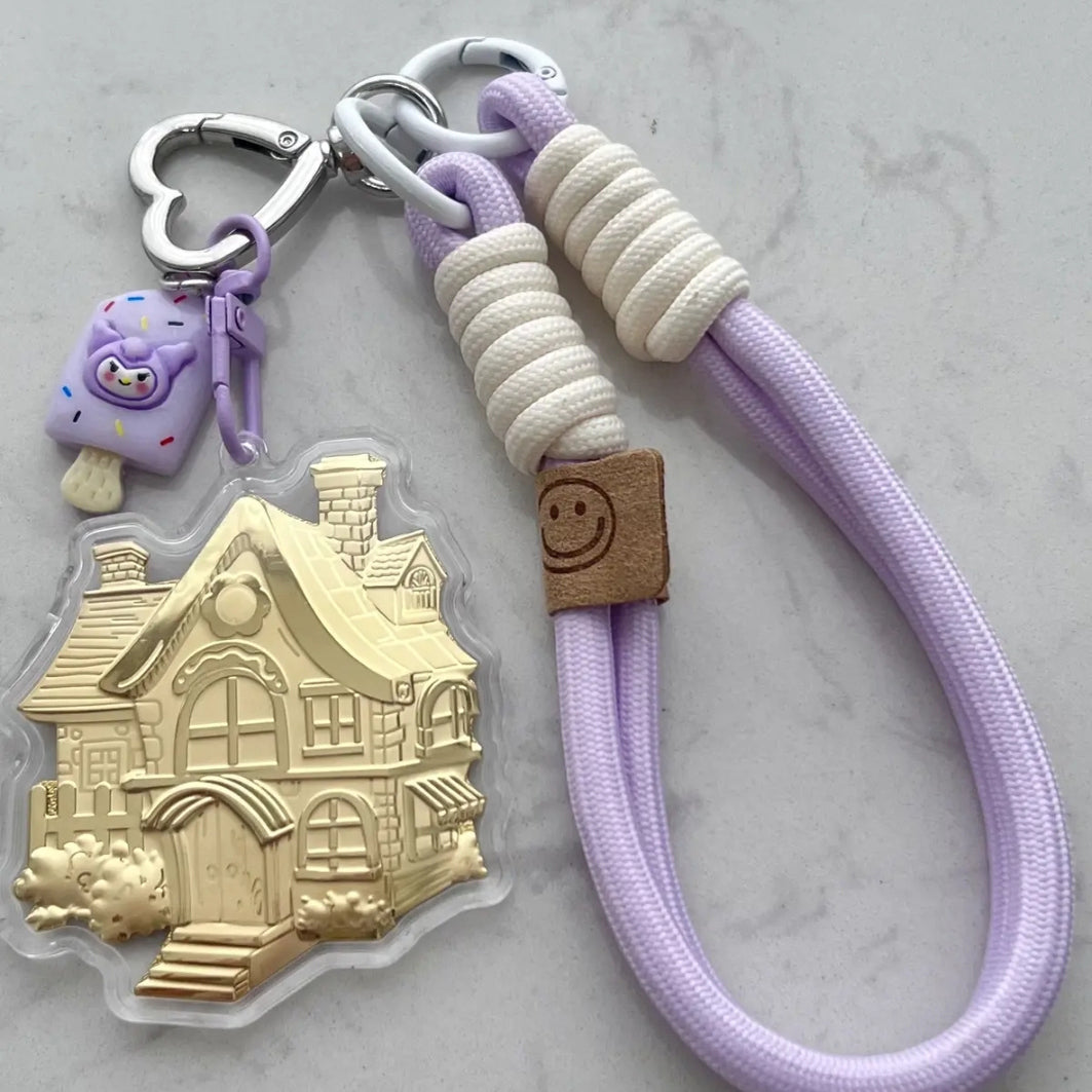Car, house, money, gold mobile phone stickers, bag keychains, pure gold pendants, birthday gifts, gifts for girls, souvenirs