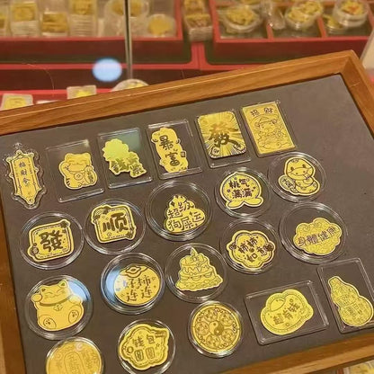 Gold phone sticker for good health