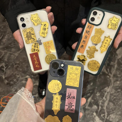Golden mobile phone stickers on the gold list