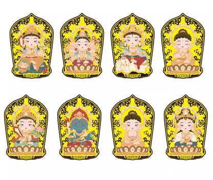 Gold phone sticker with Mahasthamaprapta Bodhisattva [Guardian of the Horse]