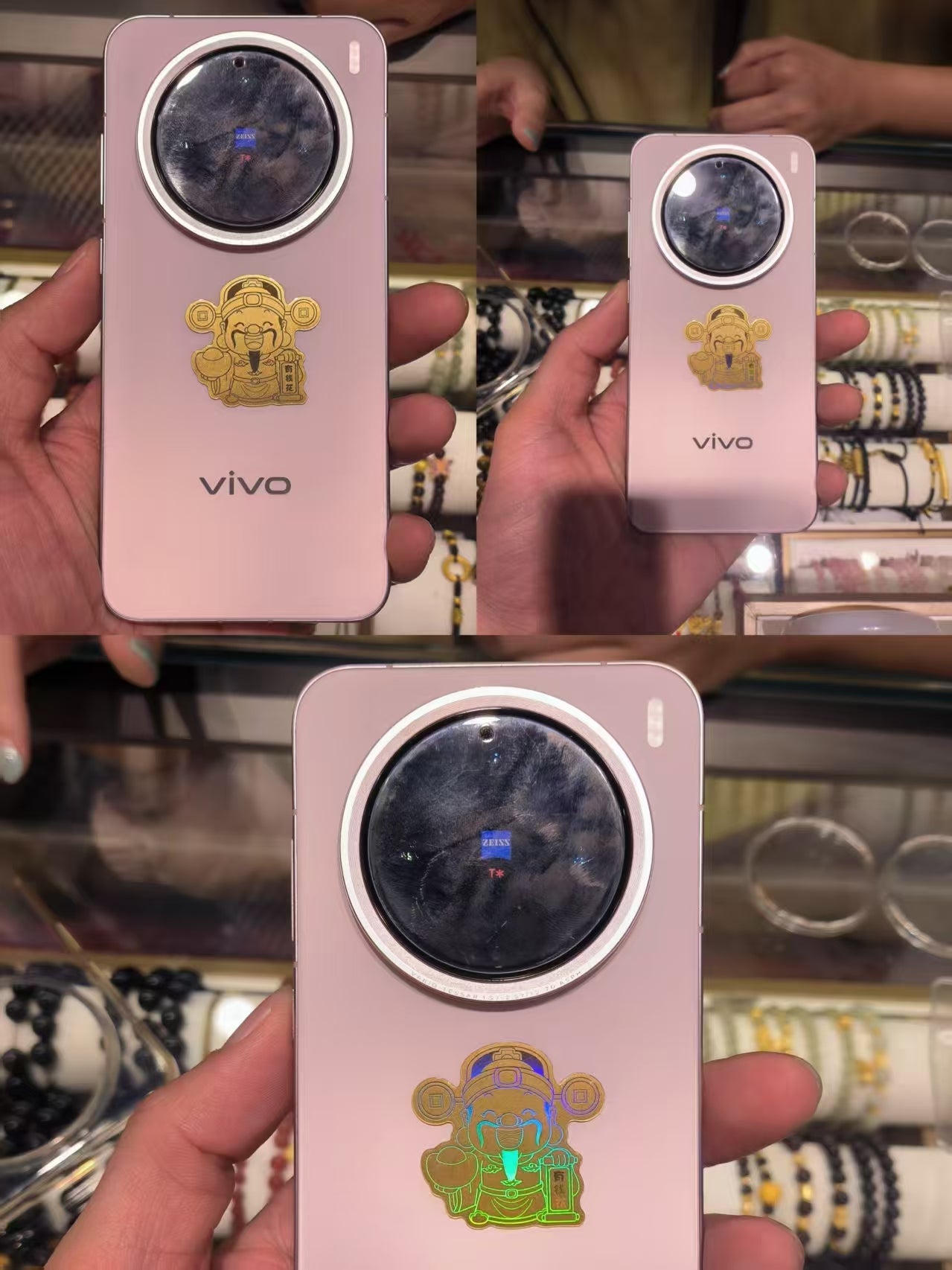 Gold phone stickers bring good luck