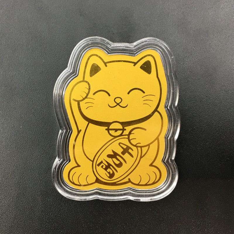 Gold phone sticker with the Chinese Zodiac Tige