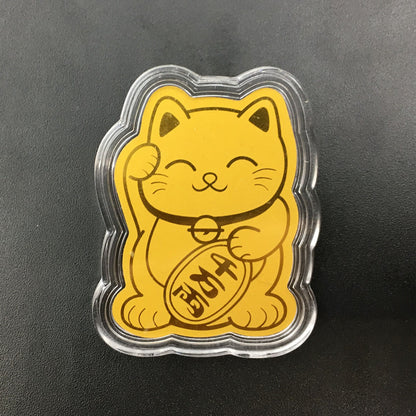 Gold phone sticker with the Chinese Zodiac Tige