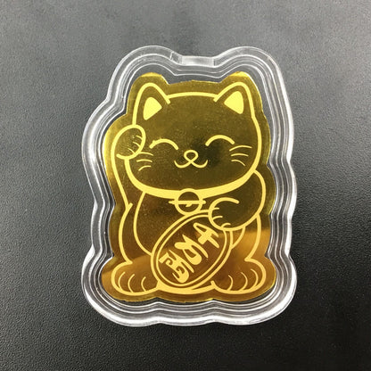 Gold phone sticker with the Chinese Zodiac Tige