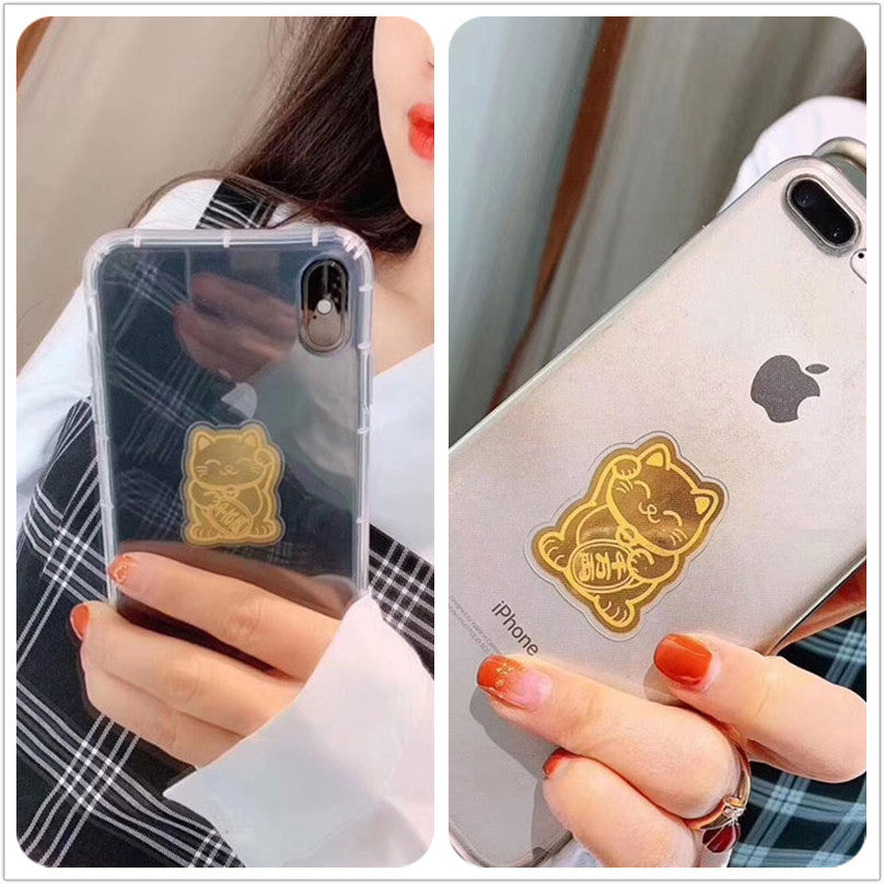 Gold phone sticker with the Chinese Zodiac Tige