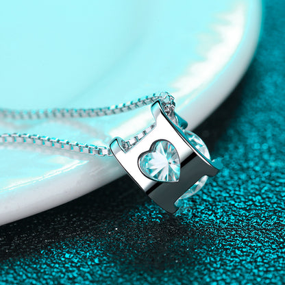 Classic Bull Head Pendant 925 Sterling Silver Plated PT950 Gold Live Simple Style 1 Carat Moissanite Necklace Pendant for Women