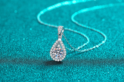 925 Sterling Silver Necklace for Women Moissanite Exquisite Collarbone Chain Plated with PT950 Gold Neck Chain Manufacturer In Stock Wholesale