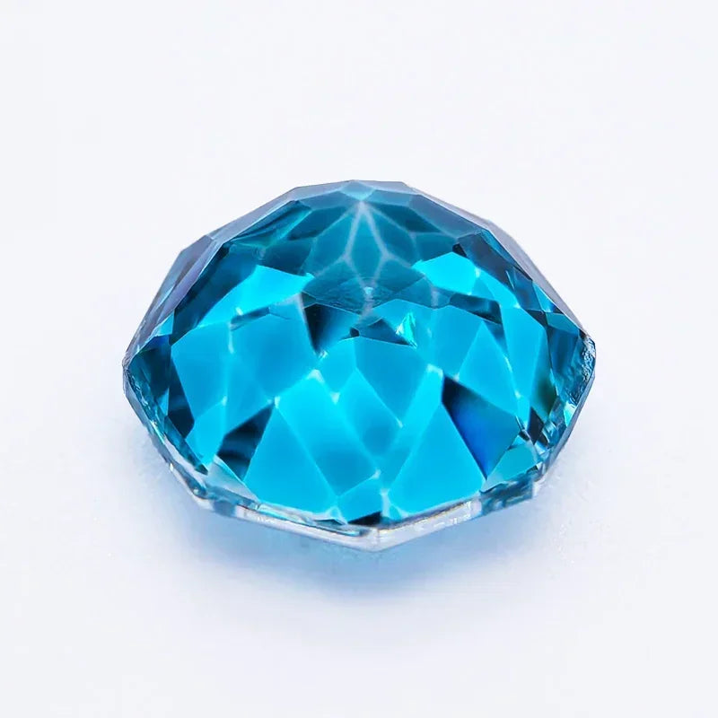 Cubic Zirconia Special Rose Cut peacock blue Color Gemstone Bead Wholesale and Retail Diy Advanced Jewelry Rings Earrings Making