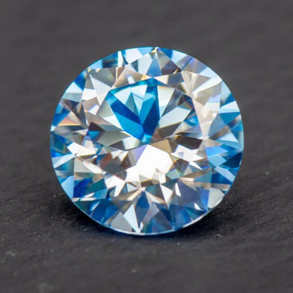 Moissanite Ice Blue Color Round Cut Colored Gemstones Lab Created Loose Stone Used Jewelry Production with GRA Certificate 