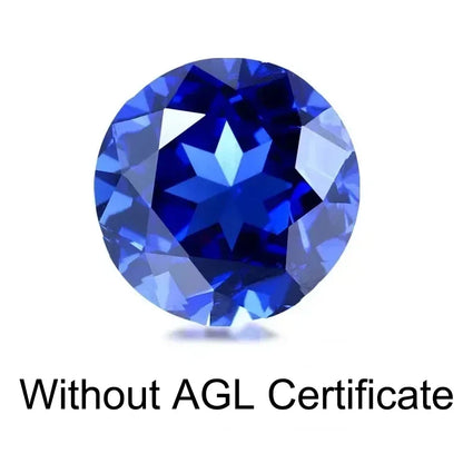 Lab Grown Sapphire Round Shape Royal Blue Color Gemstone for Advanced Jewelry Making Material Selectable AGL Certificate lab grown sapphire lab grown sapphire 