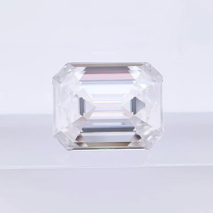 Wholesale Moissanite Stone Emerald Cut Super White D Color VVS1 DIY Chamrs Ring Shiny Necklace Earrings with Certificate