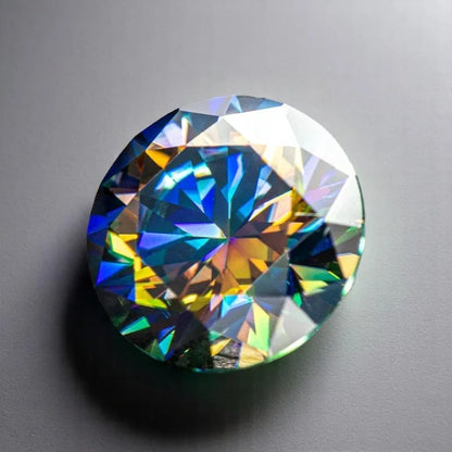 Moissanite Wholesale Rainbow Purple Round Cut Artificial Cultivation of Gemstones Diy Jewelry Making with GRA Certificate 
