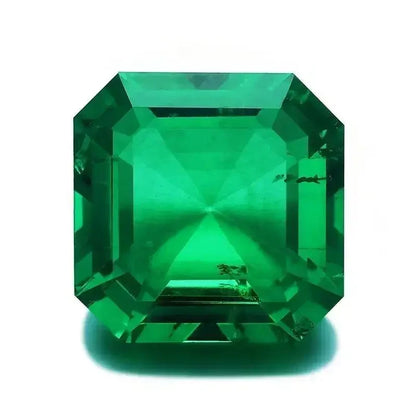 Lab Grown Colombia Emerald Asscher Cut Hydrothermal Green Gemstone for Diy Jewelry Making Material Selectable AGL Certificate 