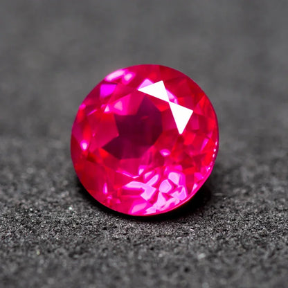 Lab Grown Ruby Round Shaped Rubbellite Color for Charms Jewel Making DIY Ring Necklace Earrings Main Materials Certificate 