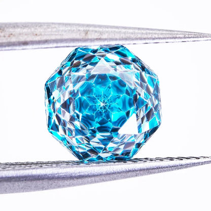 Wholesale Cubic Zirconia Rose Cut Peacock Blue Color DIY Ring Necklace Earrings Main Materials Charms Gemstone Factory Wholesale