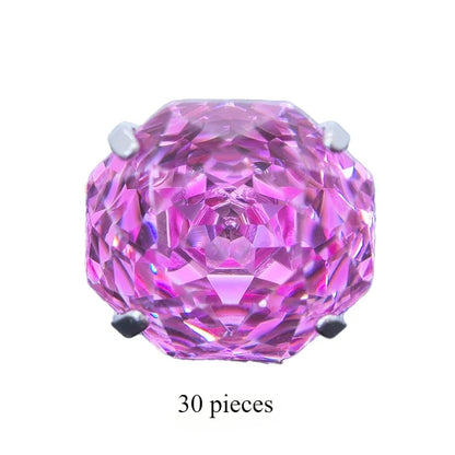 Cubic Zirconia Stainless Steel Earring Rose Cut Shangri-la Color 8.0mm Jewelry for Women Wholesale 4 Prong Tragus Earrings