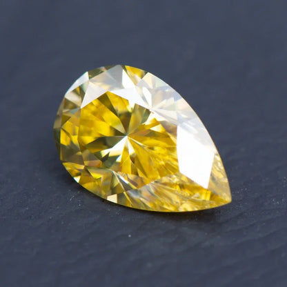 Moissanite Pear Cut Lemon Yellow Colored Pass Diamond Tester Diy Charms Advanced Jewelry Making Materials with GRA Report 