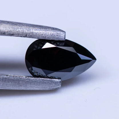 Wholesale Moissanite Stone Pear Cut Black Color 13x18mm Size DIY Charms Ring Necklace Earrings Main Materials with Certificate W