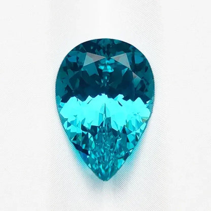 Lab Grown Paraiba Gemstones Pear Shape Top Quality Charm Beads for Diy Jewelry Rings Making Material Selectable AGL Certificate 