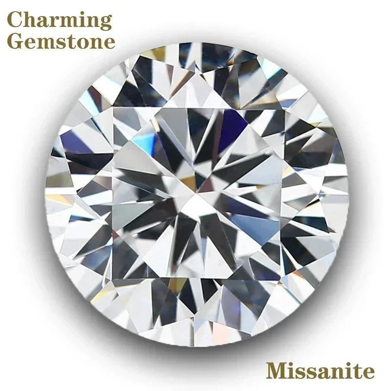 Moissanite Stone D Color Vvs1 Round Cut 0.1CT-12CT with GRA Certificate Wholesale Moissanite Loose Gemstones Jewelry Making 