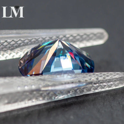Moissanite Loose Stone Sapphire Blue Oval Cut Synthetic Lab Grown Diamond Gemstone Jewelry Making Materials with GRA Certificate