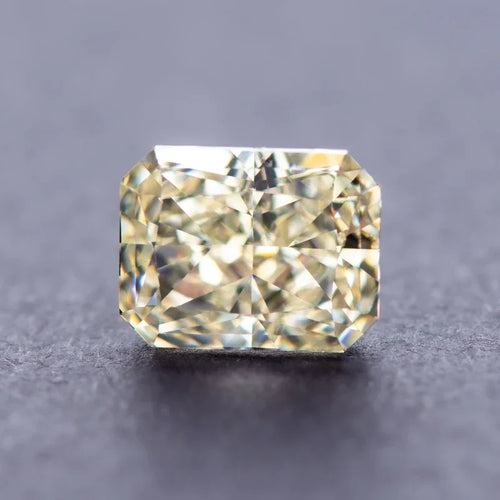 Cubic Zirconia Radiant Shape Light Yellow Color 5A Grade 4k Crushed Ice Cut Charm Stone for DIY Necklace Earrings Main Materials