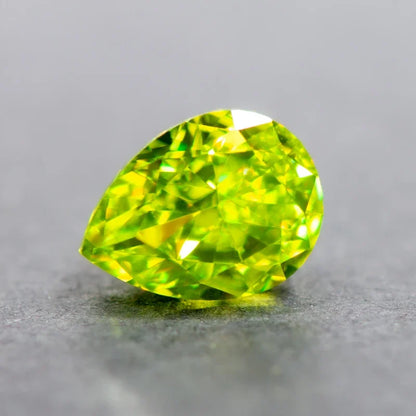 Cubic ZirconiaPear Shape Apple Green Color 5A Grade Quality Grade 4k Crushed Ice Cut DIY Ring Necklace Earrings Main Materials