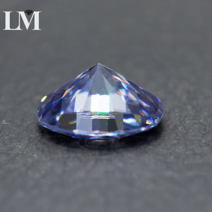 Moissanite Stone Lavender Color Oval Cut Synthetic Lab Created Heat Diamond DIY Jewelry Making Materials with GRA Certificate