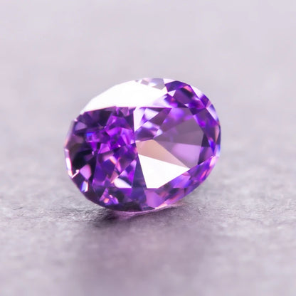 Cubic Zirconia Oval Shape Purple Color 4k Crushed Ice Cut 5A Grade Charm Beads for Jewelry Making Necklace Ring Main Materials