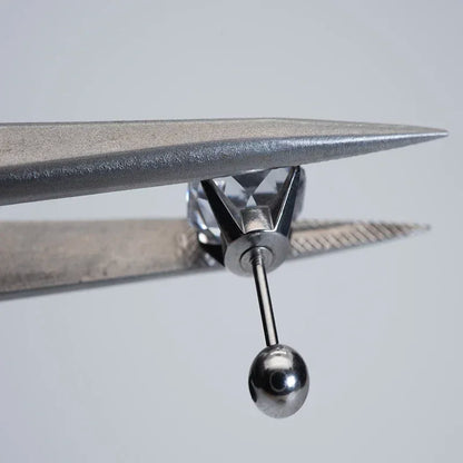 Cubic Zirconia Stainless Steel Earring Rose Cut White Color Jewelry for Women Wholesale 4 Prong Tragus Earrings