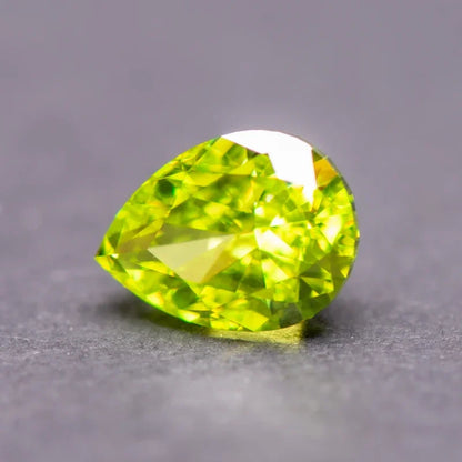 Cubic ZirconiaPear Shape Apple Green Color 5A Grade Quality Grade 4k Crushed Ice Cut DIY Ring Necklace Earrings Main Materials