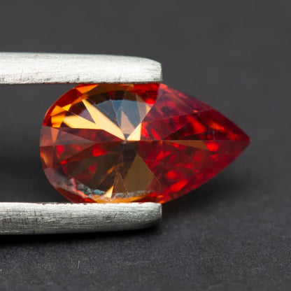 Moissanite Stone Pear Cut Garnet Colored Gemstone Lab Grown Diamond Charms Diy Advanced Jewelry Making with GRA Certificate 
