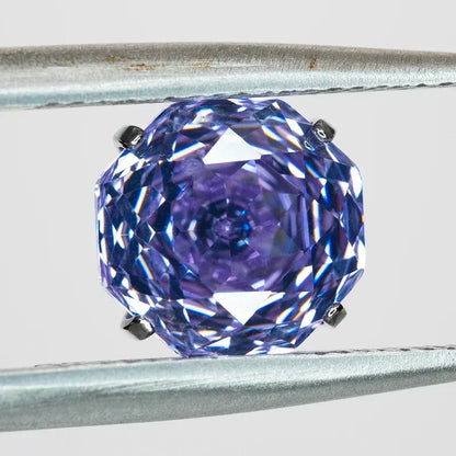 Cubic Zirconia Stainless Steel Earring Rose Cut Lavender Color 8.0mm Jewelry for Women Wholesale 4 Prong Tragus Earrings