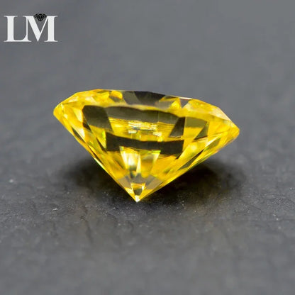 Moissanite Loose Diamond Oval Cut Lemon Yellow Color Lab Grow Gemstone Jewelry Making Materials Comes with GRA Certificate