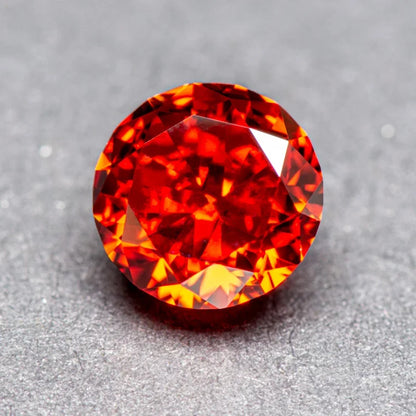 Cubic Zirconia Round Shape Red Color 5A CZ Stone 4k Crushed Ice Cut Synthetic for DIY Ring Necklace Earrings Main Materials