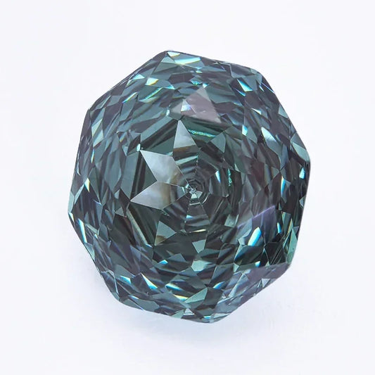 Cubic Zirconia Rose Cut Gradient Green Color Gemstone Bead for Diy Jewelry Making Material