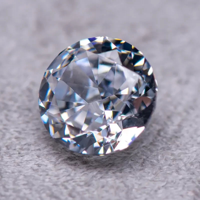 Cubic Zirconia Round Shape White Color 5A Grade Quality 4k Crushed Ice Cut Synthetic Gemstones Charms beads for Jewelry making 