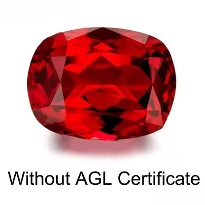 Lab Grown Ruby Pigeon Blood Red Rectangular Cushion Cut Top Quality Gemstone for Diy Jewelry Making Selectable AGL Certificate 