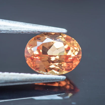 Lab Grown Sapphire Oval Shape Orange Color Extremely Shiny Quality DIY Charms Ring Necklace Earrings Main Materials Certificate 
