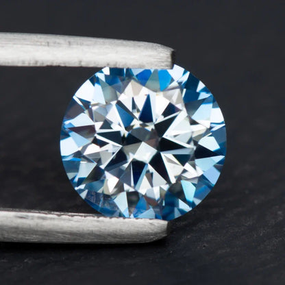 Moissanite Ice Blue Color Round Cut Colored Gemstones Lab Created Loose Stone Used Jewelry Production with GRA Certificate 