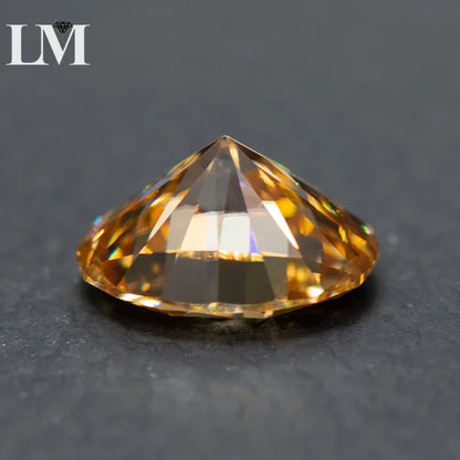 Moissanite Stone Champagne Color Oval Cut Synthetic Lab Created Gemstone Diamond Jewelry Making Materials with GRA Certificate