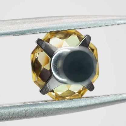 Cubic Zirconia Stainless Steel Earring Rose Cut Roman Holiday  Color 8.0mm Jewelry for Women Wholesale 4 Prong Tragus Earrings